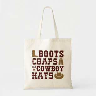 Boots Chaps And Cowboy Hats Tote Bag