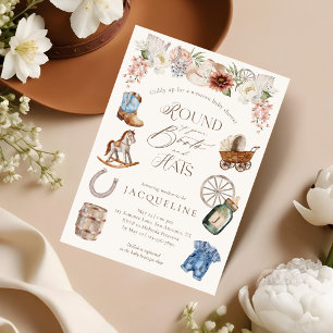 Boots & Hats Wild West Western Cowboy Baby Shower Invitation