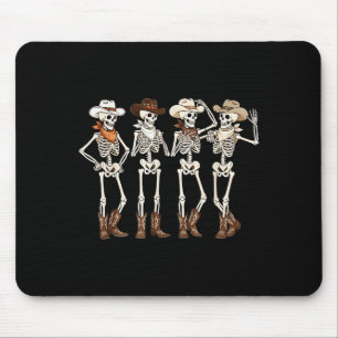 Boots Horse Dancing Skeleton Western Country Rodeo Mouse Pad
