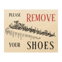 Boots lineup: "Please remove your shoes"