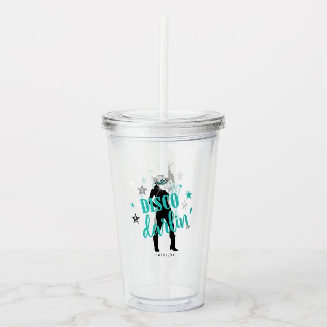 Boots 'n Bling Disco Darlin' Teal ID925  Acrylic Tumbler (Front)