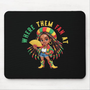 Boots On The Ground Black Girl Cowgirl Where Them  Mouse Pad