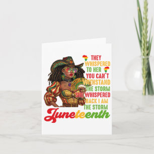Boots On The Ground Black Power Cowgirl Juneteenth Card