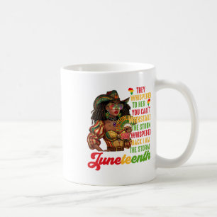 Boots On The Ground Black Power Cowgirl Juneteenth Coffee Mug