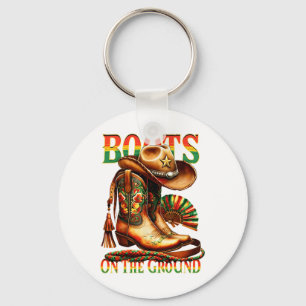 Boots On The Ground Boot Juneteenth Black Cowgirl  Key Ring