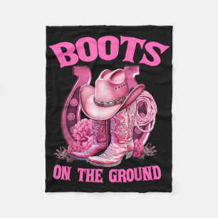 Boots On The Ground Country Western Cowboy Cowgirl Fleece Blanket