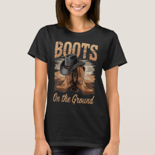 Boots On The Ground Cowgirl Line Dance Women Men K T-Shirt