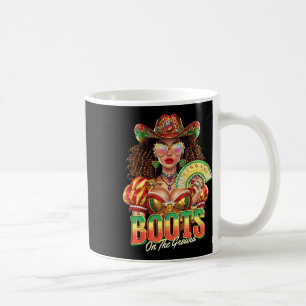Boots On The Ground Juneteenth Black Cowgirl Weste Coffee Mug