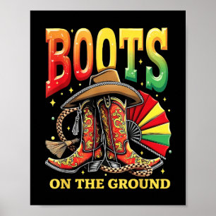 Boots On The Ground Juneteenth Cowgirl Country Wes Poster