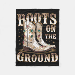Boots On The Ground Juneteenth Cowgirl Where Them Fleece Blanket
