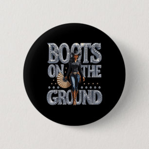 Boots On The Ground Linedance Western Cowgirl Boot 6 Cm Round Badge
