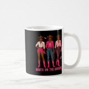 Boots On The Ground Pink Cowgirl Breast Cancer Wes Coffee Mug