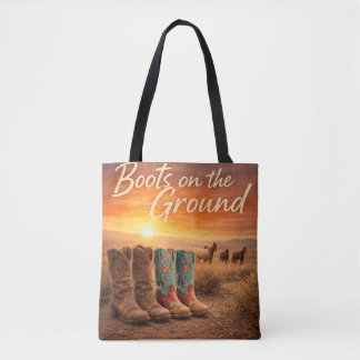 Boots on the Ground Tote Bag