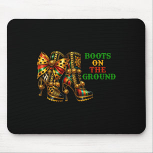Boots On The Ground Western Cowboy Boots Juneteent Mouse Pad