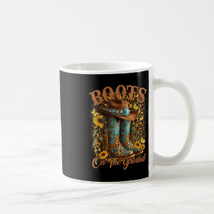 Boots On The Ground Western Cowgirl Linedance Leop Coffee Mug