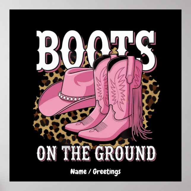 Boots on the Ground Western Cowgirl Linedance Poster (Front)