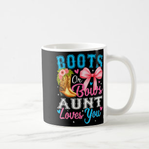Boots Or Bows Aunt Loves You Gender Reveal Family  Coffee Mug