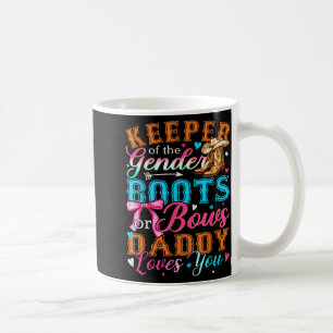 Boots Or Bows Daddy Loves You Gender Reveal Family Coffee Mug