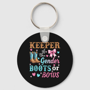 Boots Or Bows Gender Keeper Of The Gender Reveal O Key Ring