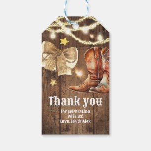 Boots or Bows Gender Reveal Gift Tag