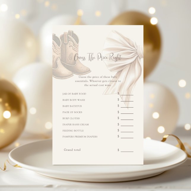 Boots Or Bows Gender Reveal Guess The Price Right (Creator Uploaded)