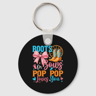 Boots Or Bows P P Loves You Gender Reveal Family  Key Ring