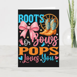 Boots Or Bows Ps Loves You Gender Reveal Family  Card