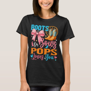 Boots Or Bows Ps Loves You Gender Reveal Family  T-Shirt
