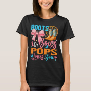 Boots Or Bows Ps Loves You Gender Reveal Family  T-Shirt