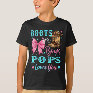 Boots Or Bows Ps Loves You Gender Reveal Family  T-Shirt