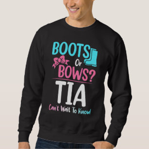 Boots Or Bows Tia Gender Reveal Pregnancy Announce Sweatshirt