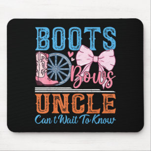 Boots Or Bows Uncle Loves You Gender Reveal Family Mouse Pad