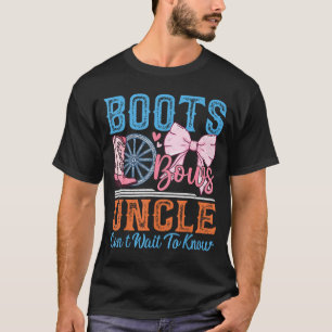Boots Or Bows Uncle Loves You Gender Reveal Family T-Shirt