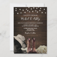 Boots & Roses Personalised Wedding Invitations