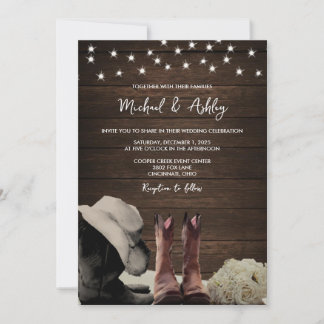 Boots & Roses Personalised Wedding Invitations