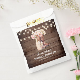 Boots Rustic Cowgirl BRIDAL SHOWER Thank You Favour Bag