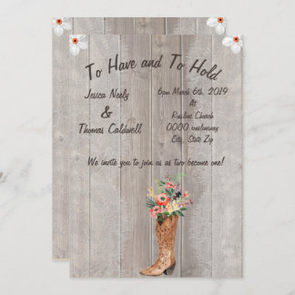 Boots wedding invite