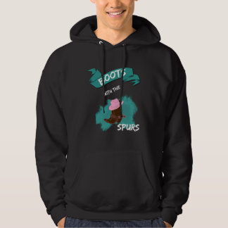 Boots with the Spurs Farmer Hip Hop Cowgirl Boots Hoodie