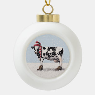 Bootsie The Cow Christmas Ornament