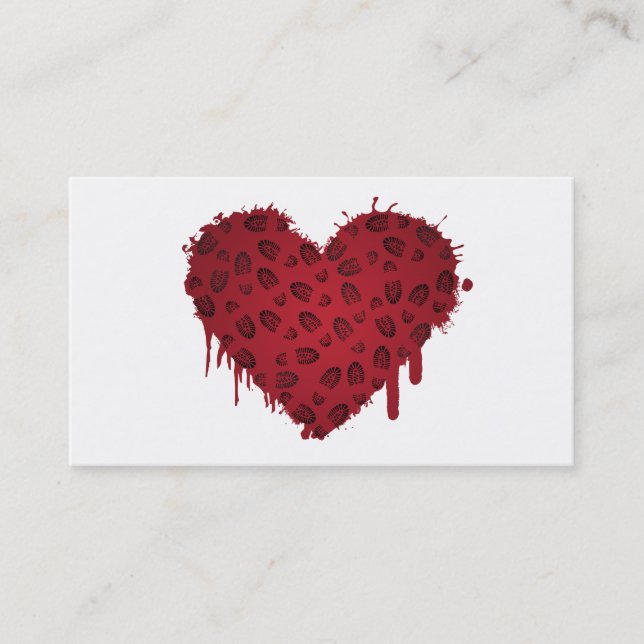 bootstomp heart business card (Front)