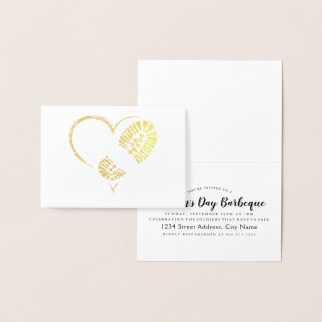 bootstomp heart gold foil foil card (Display)