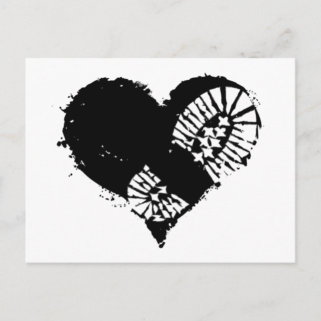 bootstomp heart holiday postcard (Front)