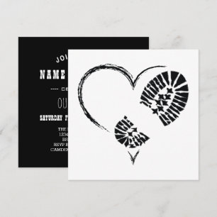 bootstomp heart invitation