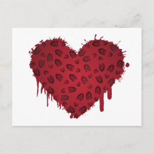 bootstomp heart postcard