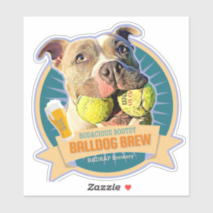 Bootsy Balldog Beer Label Sticker