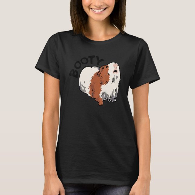 Booty Pig Graphic Guinea Pig Owner Pet Cavy Animal T-Shirt (Front)