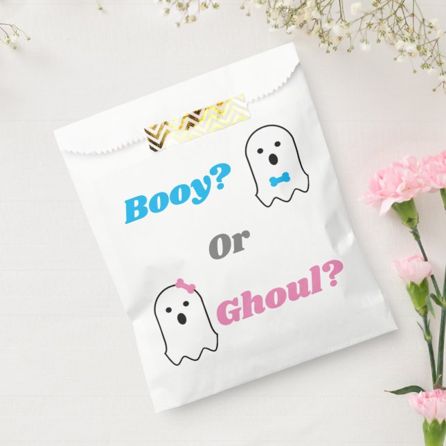 Booy or Ghoul Halloween Ghost Gender Reveal Favour Bag (Sealed)