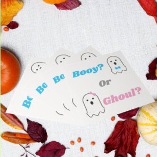 Booy or Ghoul Halloween Ghost Gender Reveal Napkin