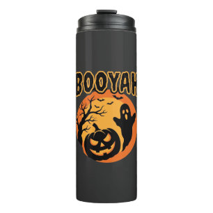Booyah Halloween Ghost Pumpkin Design Thermal Tumbler