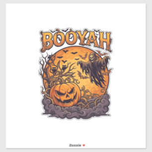 Booyah Halloween Pumpkin Grim Reaper Orange Moon_1